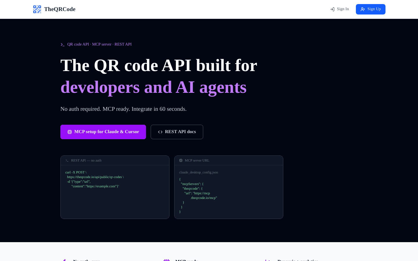 theqrcode.io screenshot